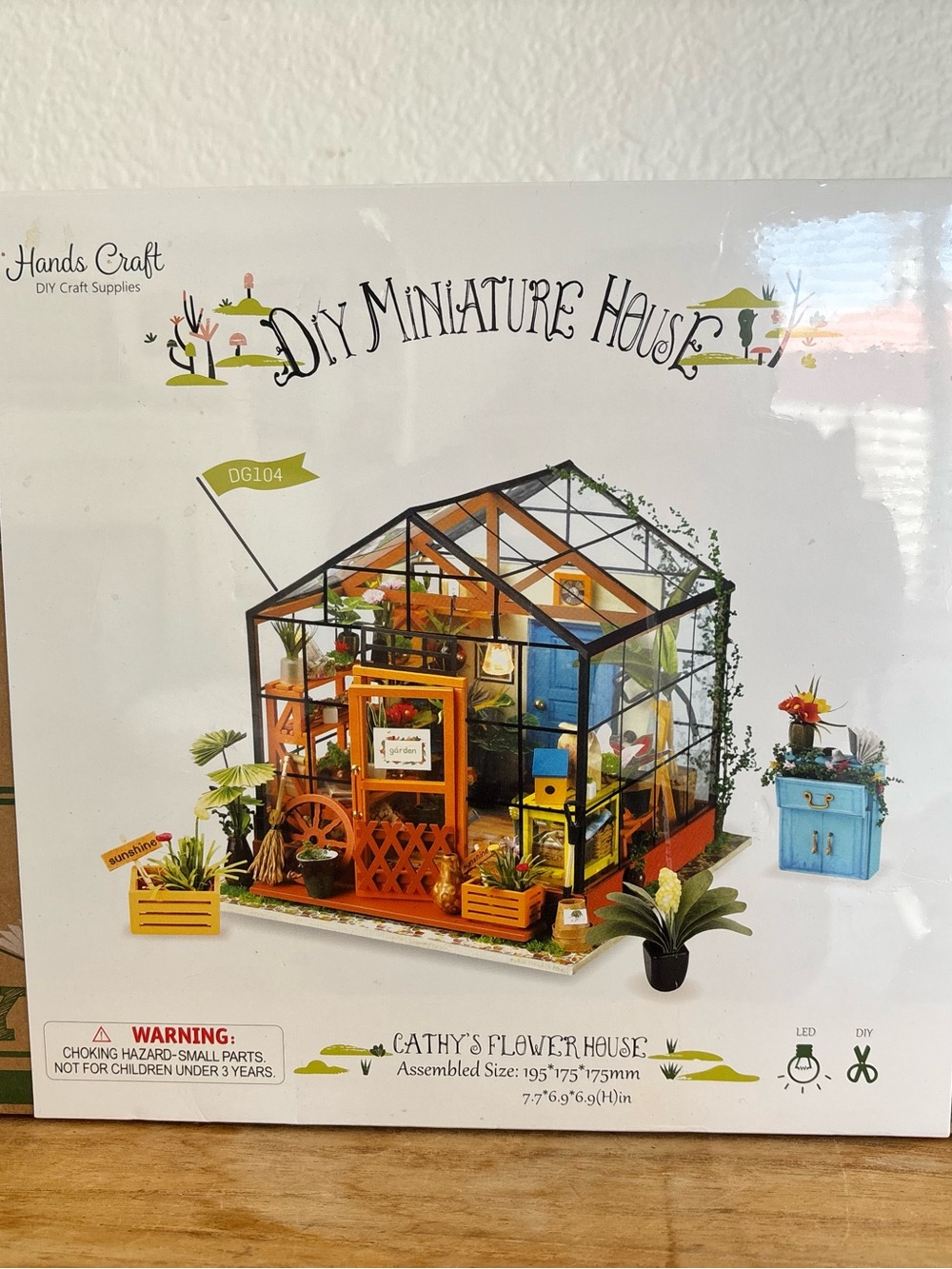 Hands Craft Cathy's Flower House DIY Miniature House Kit DG104 3D Wooden SEALED